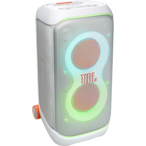 JBL PartyBox Stage 320 (White) – 240W Portable Party Speaker with Wheels, Light-Show & IPX4