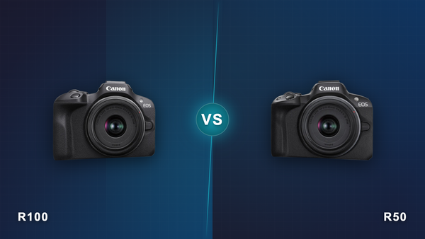 Canon R100 vs R50 - Comparatif appareils photo
