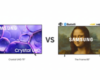 Samsung The Frame vs Crystal UHD TV comparison