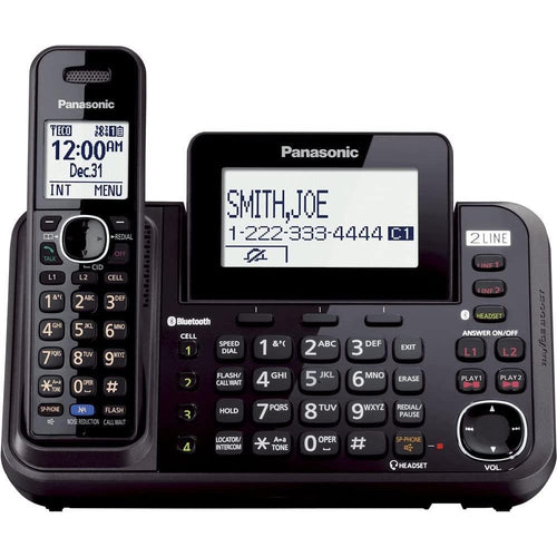 Panasonic Téléphone sans fil à 2 lignes avec liaison cellulaire et 1 combiné KX-TG9541B