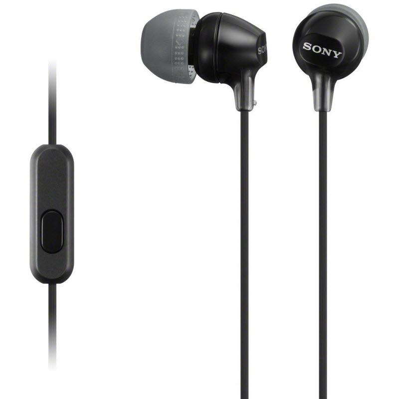 Sony In-Ear Headphones with Built-in Microphone MDR-EX15AP/B IMAGE 1