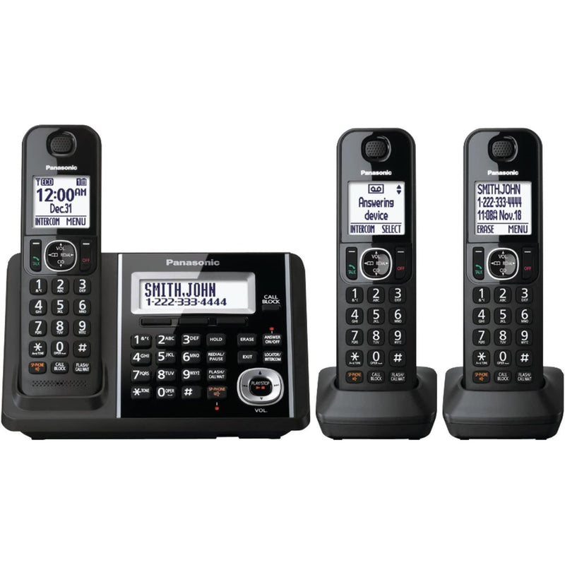 Panasonic Digital Cordless Answering System with 3 Handsets KX-TGF343B IMAGE 1