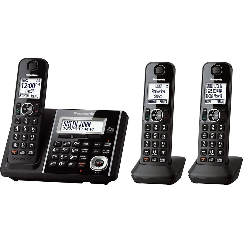 Panasonic Digital Cordless Answering System with 3 Handsets KX-TGF343B IMAGE 2