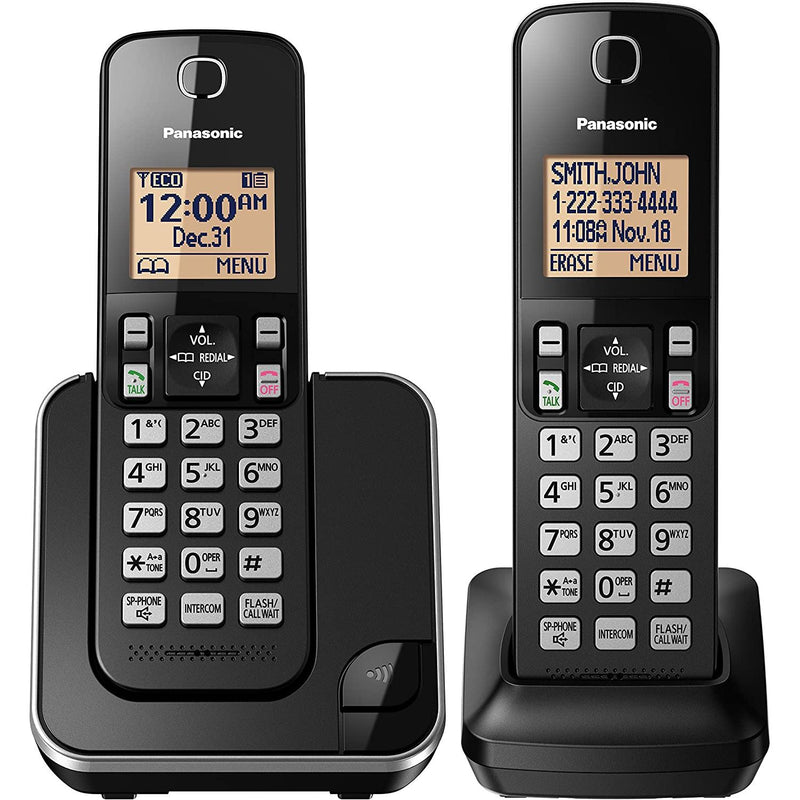Panasonic Digital Cordless Phone System with 2 Handsets KX-TGC382B IMAGE 1