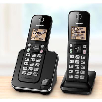 Panasonic Digital Cordless Phone System with 2 Handsets KX-TGC382B IMAGE 2