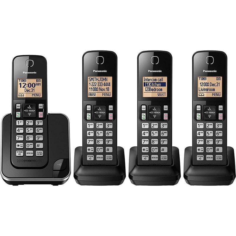 Panasonic Digital Cordless Phone System with 4 Handsets KX-TGC384B IMAGE 1