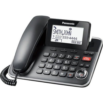 Panasonic KX-TGF870B – Corded & 1-Handset Cordless Phone System, DECT 6.0 & Advanced Call-Block