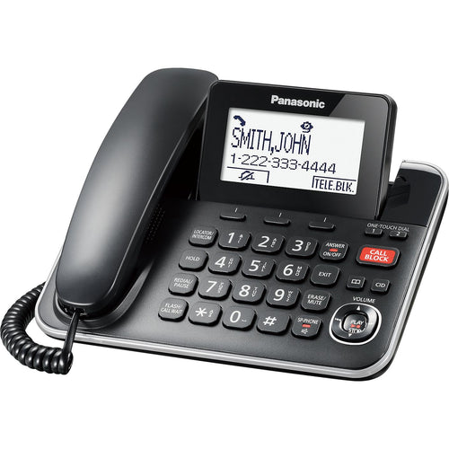 Panasonic KX-TGF870B – Corded & 1-Handset Cordless Phone System, DECT 6.0 & Advanced Call-Block