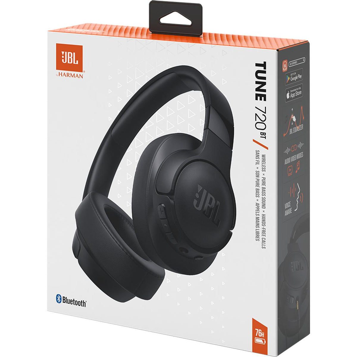JBL Tune 720BT (Black) – Wireless Over-Ear Headphones
