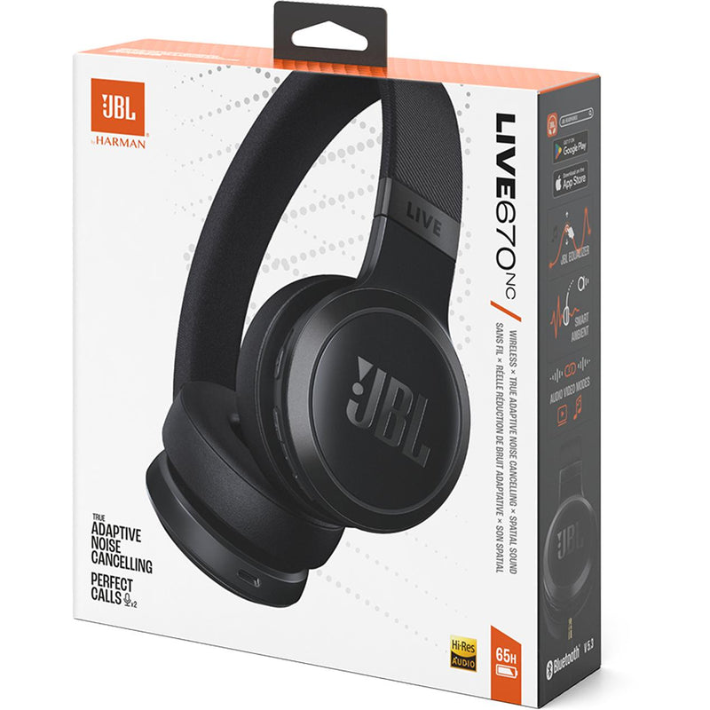 JBL Bluetooth Over-the-Ear Headphones with Microphone JBLLIVE670NCBLKAM IMAGE 10