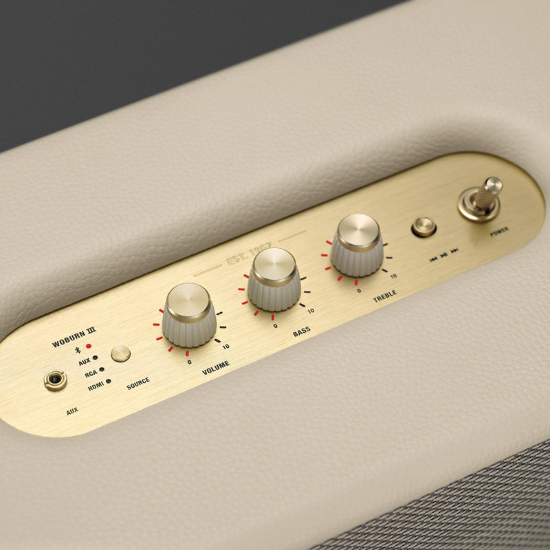  Marshall 150-Watt Shelf Audio System with Built-in Bluetooth Woburn III Cream IMAGE 4